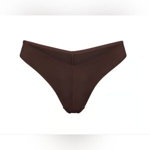 SKIMS Stretch Satin Cheeky Tanga Cocoa  4X NWT